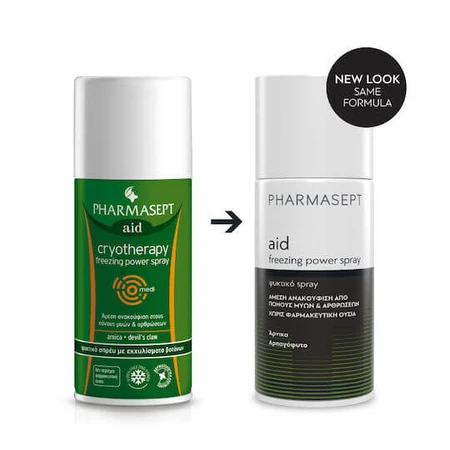 Pharmasept aiuta la crioterapia Spray di potenza congelante Spray di crioterapia per dolori muscolari e articolari e Artiglio del diavolo 150ml