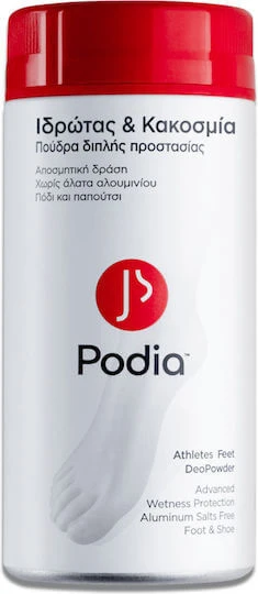 Podia Athlete's Foot Deodorant Fuß Deodorant Powder Aluminium Free 100gr
