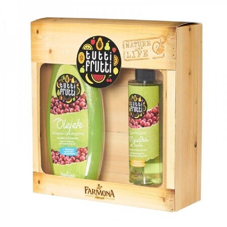 Set Tutti Frutti Gel de dus 425 ml si Spray de corp 200 ml, Pere și Merișoare, 81587, Farmona