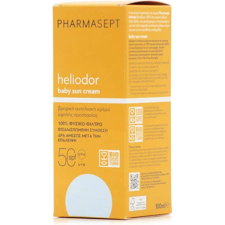 Pharmasept Heliodor Waterproof Bebeluș Crema de Soare Emulsie pentru Față & Corp SPF50 100ml 518949