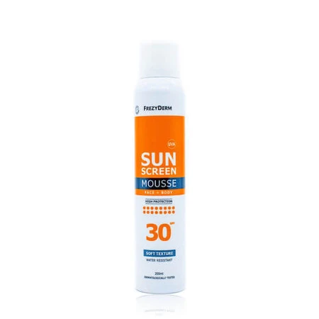 Frezyderm Zonnebrandmousse Waterdichte Zonnebrandmousse voor Gezicht en Lichaam SPF30 200ml