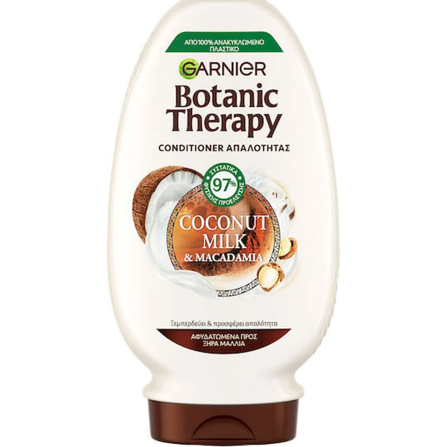 Garnier Botanic Therapy Balsamo ricostituente/nutriente al cocco e alla macadamia per tutti i tipi di capelli 200ml