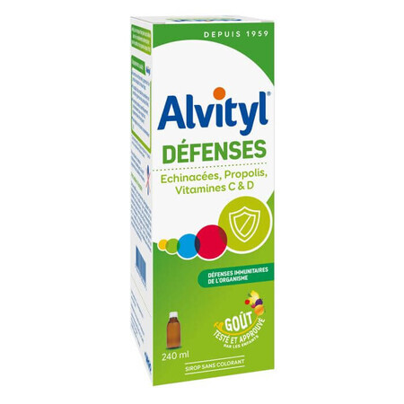 Sirop fară zahăr - Alvityl Defenses, 240 ml, Urgo