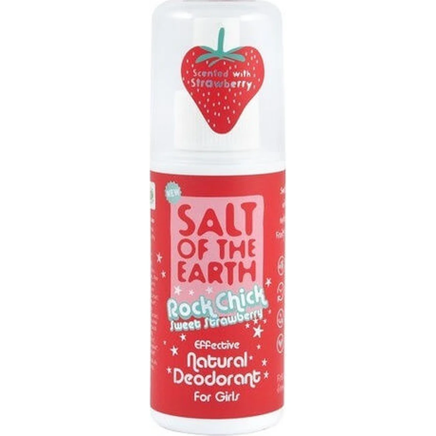 Salt of the Earth Rock Chick Sweet Strawberry Deodorant sub formă de Spray Fără aluminiu 100ml