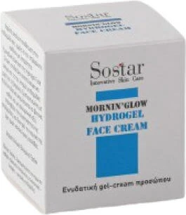Sostar Mornin' Mornin' Glow Light Gel-Gesichtscreme, feuchtigkeitsspendend und glättend mit Hyaluronsäure und Panthenol 50ml