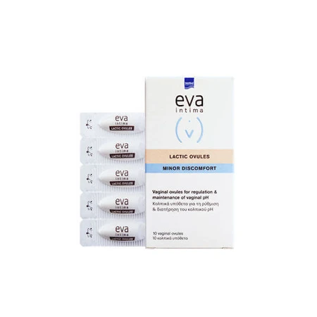 InterMed Eva Intima Minor Lactic Acid Discomfort Ovules Intimate Hygiene Products 10pcs