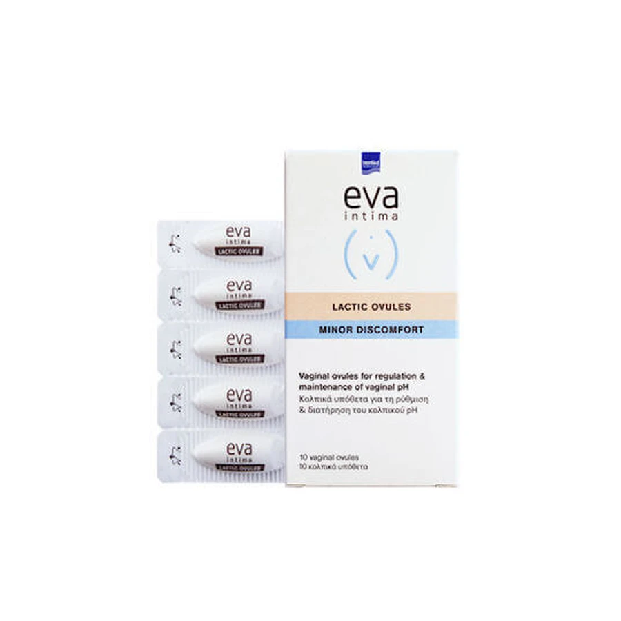 InterMed Eva Intima Minor Lactic Acid Discomfort Ovules Intimate Hygiene Products 10pcs