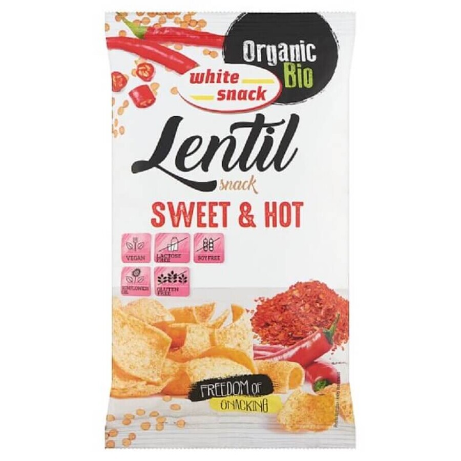 Snacks Eco din linte dulce si iute, 45 g, White Snack