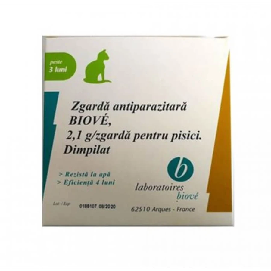Zgarda antiparazitara Lab Biove pisica 35 cm, cu varsta peste 3 luni
