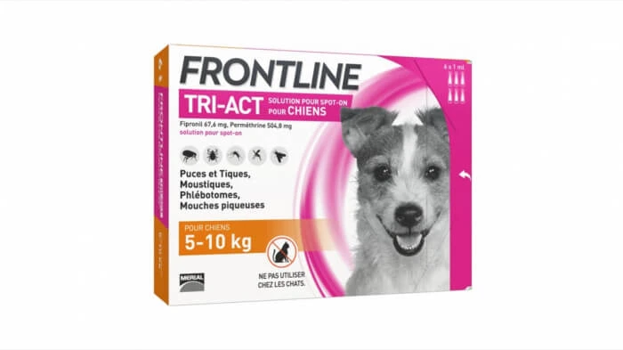 Frontline Tri-act S spot on für Hunde 5-10 kg - 1 antiparasitäre Pipette