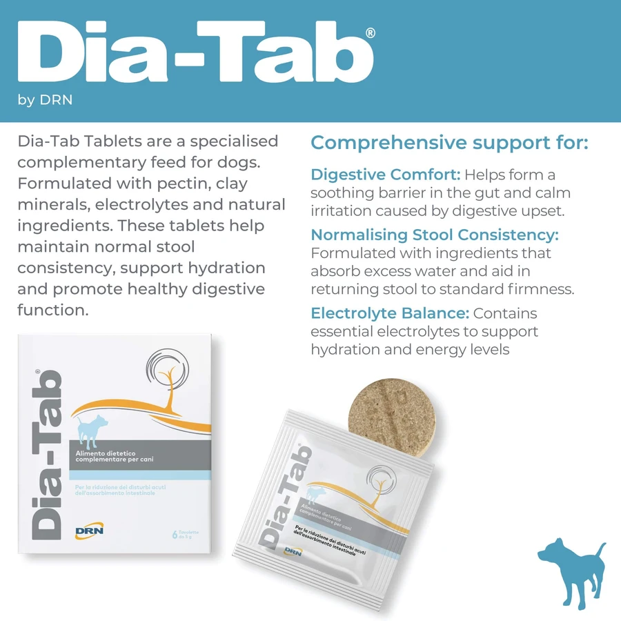 Dia-Tab, supliment pentru caini, 6 comprimate x 5 g