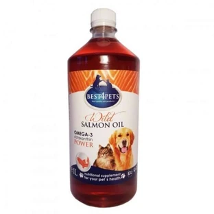 Wild Salmon Oil, dogs and cats, skin and fur, BEST4PETS, 1l