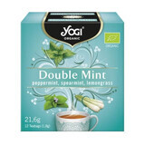 Ceai ecologic cu menta si lemongrass Double Mint, 12 plicuri, Yogi Tea