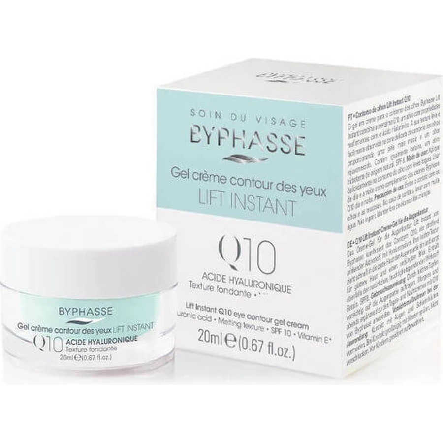 Byphasse Lift Instant Q10 Q10 SPF8 Crema Contorno de Ojos Hidratante y Tonificante SPF8 con Ácido Hialurónico 20ml