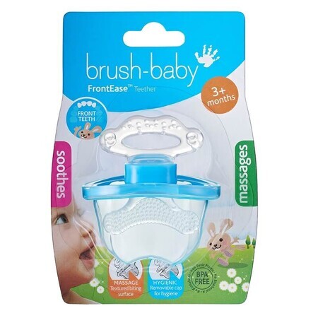Frontease Zahnbürste Schnuller, Blau, +3 Monate, Brush Baby