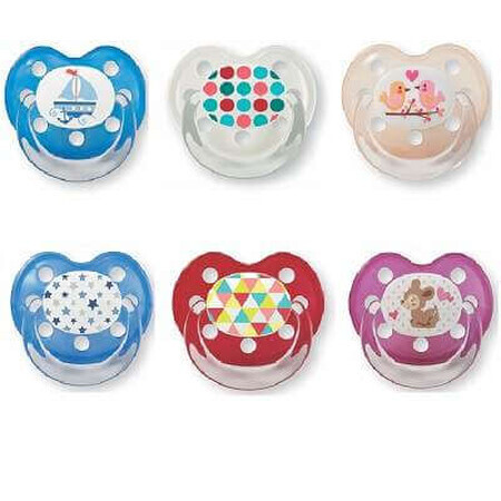 Orthodontic silicone pacifier size 3, +18months, 2pcs, Baby Nova