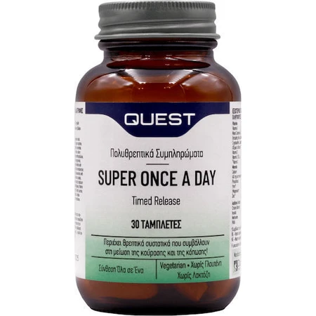 Quest Super Once A Day Timed Multivitamin for Energy & Immune Boost 30 Tablets