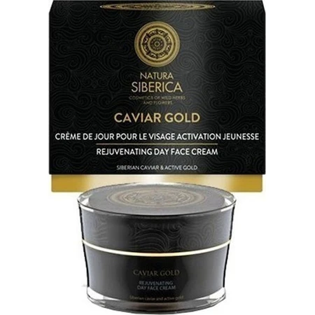 Natura Siberica Gold Crema viso giorno idratante e anti-età con acido ialuronico e caviale 50ml