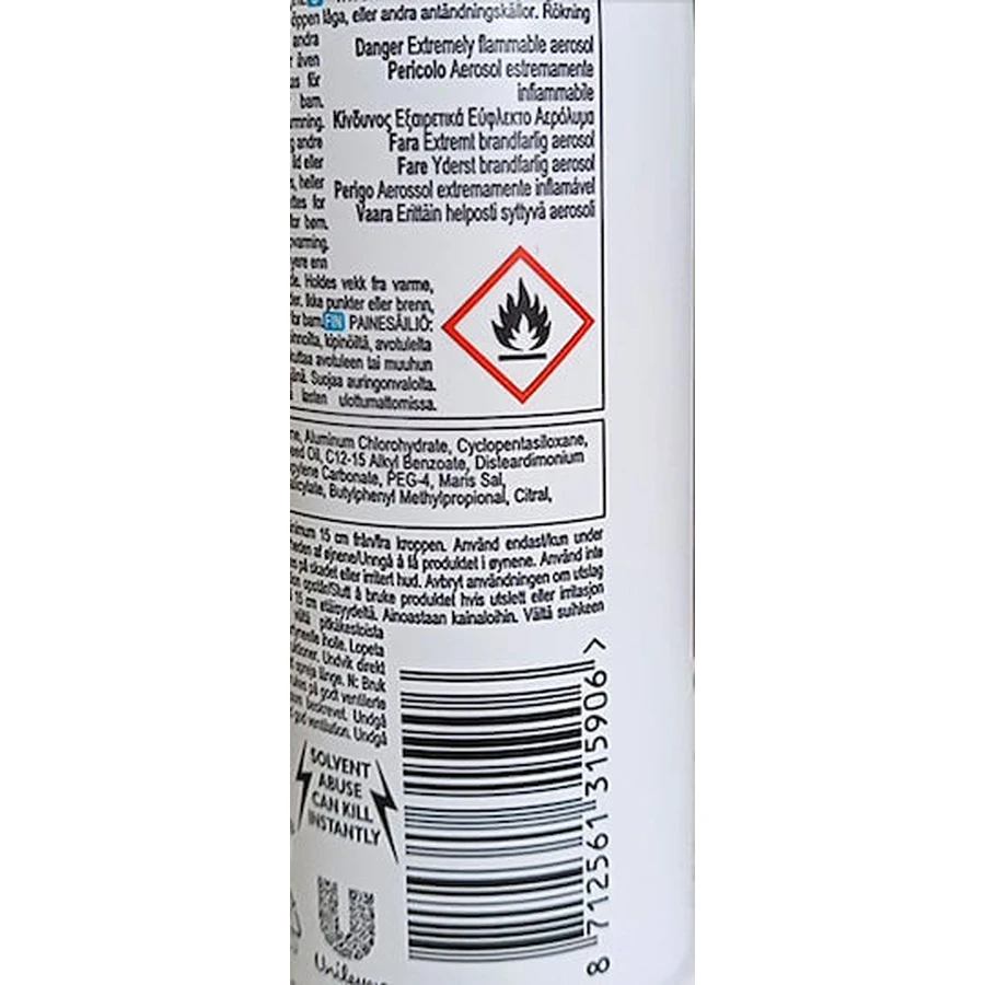 Dove Sensitive Fragrance Free Deodorant 48h sub formă de Spray 150ml