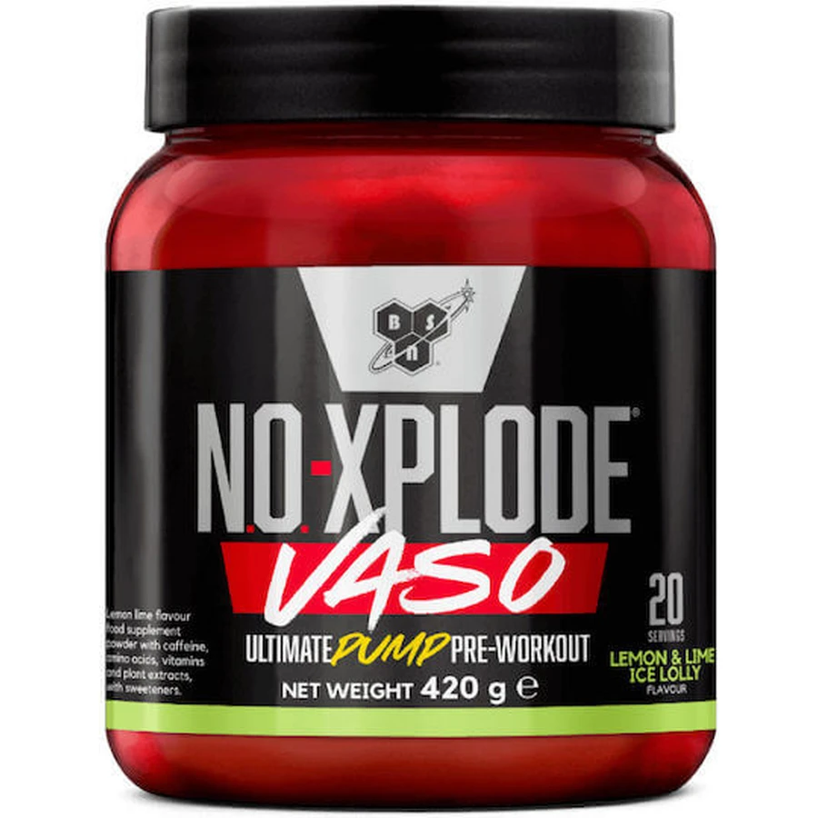 BSN N.O. Xplode Vaso Integratore Pre Workout 420gr Snack freddo con limone e lime