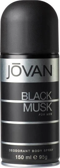 Jovan Black Musk Men Deodorant Bodyspray Deodorant Spray 150ml