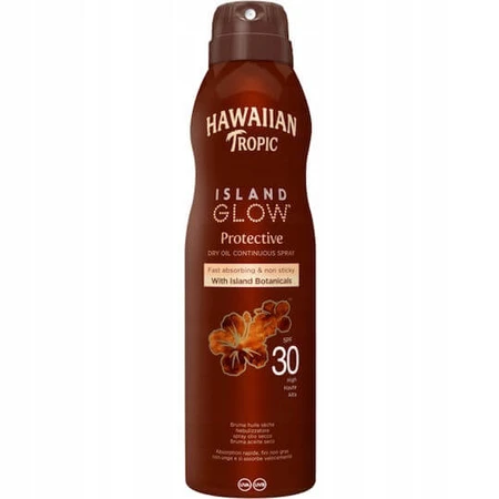 Hawaiian Tropic Island Glow Hawaiian Tropic Island Glow Aceite Protector Impermeable para Cara y Cuerpo con SPF30 en Spray 177ml