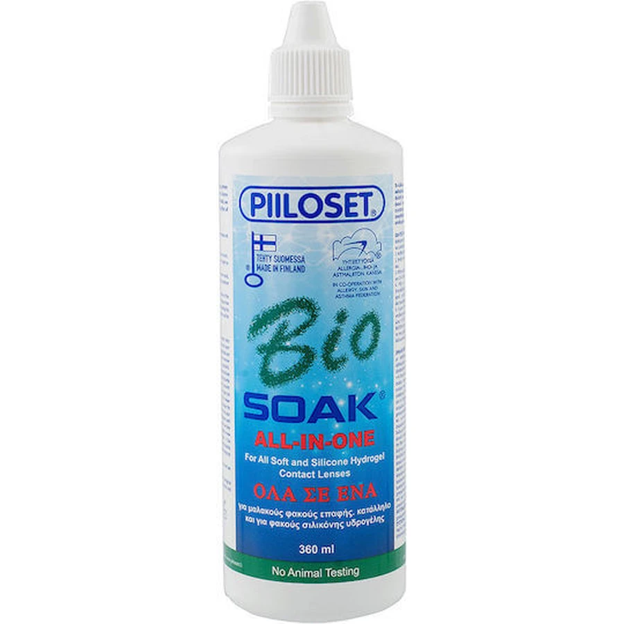 Piiloset Biosoak All In One Płyn do soczewek kontaktowych 360ml: ceny i cechy