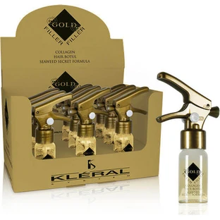 Kleral Semi Di Lino Gold Filler Collagen Hair Botul Ampule pentru păr 9x10ml