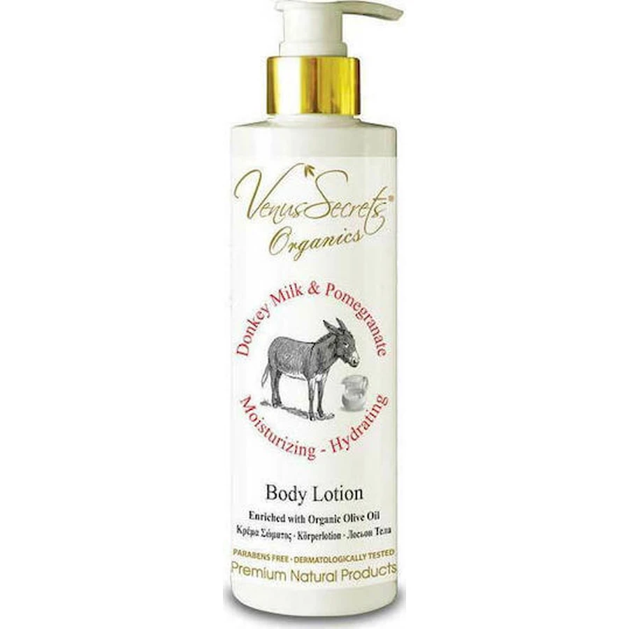 Venus Secrets Venus Secrets Donkey Milk & Pomegranate Moisturising Body Lotion mit Eselsmilch für trockene/sehr trockene Haut 280ml