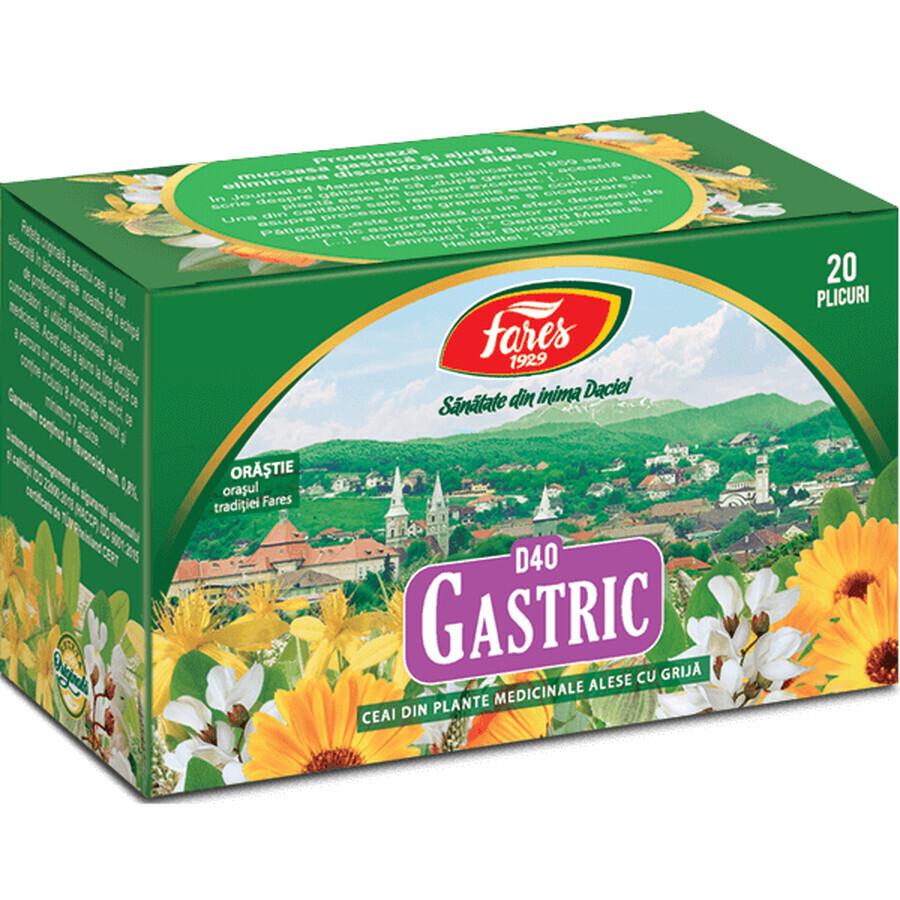 Gastric Tea, D40, 20 sachets, Fares