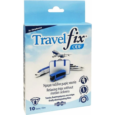 UNI-PHARMA Travelfix ODF Interleaf Film voor misselijkheid 10st