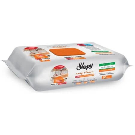 Easy Clean Kitchen Wipes, Orangenöl, 50 Stück, Sleepy