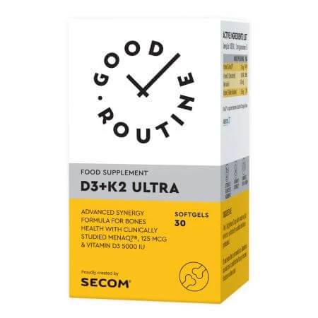 D3+K2 Ultra, 30 Weichgelkapseln, Good Routine