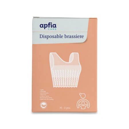 Einweg-Bustier-BH, Größe M, 3 Stück, Apfia Care
