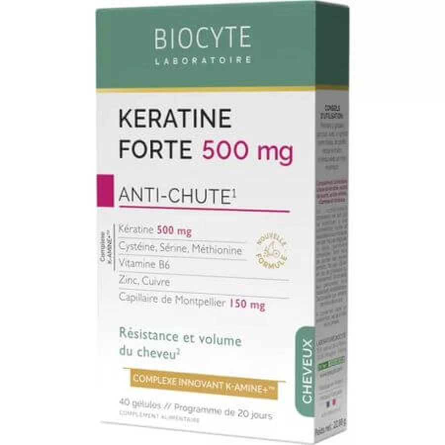 Cheratina Forte, 500 mg, 40 capsule, Biocyte
