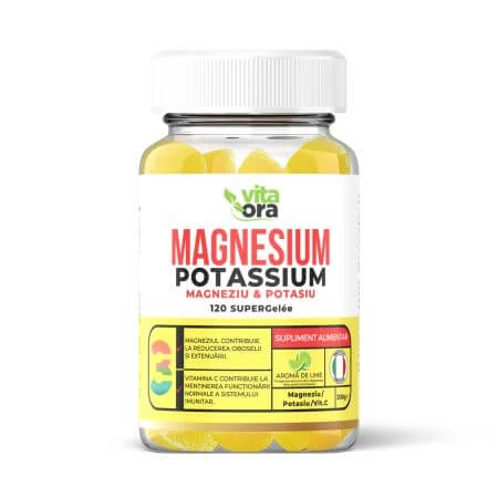 Magnesium Kalium Super Gelee, Limettengeschmack, 120 Gelees, Vita Ora