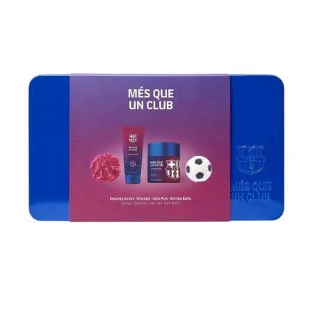 Set für Männer, Haar- und Körperpflege, in Metallbox, FC Barcelona