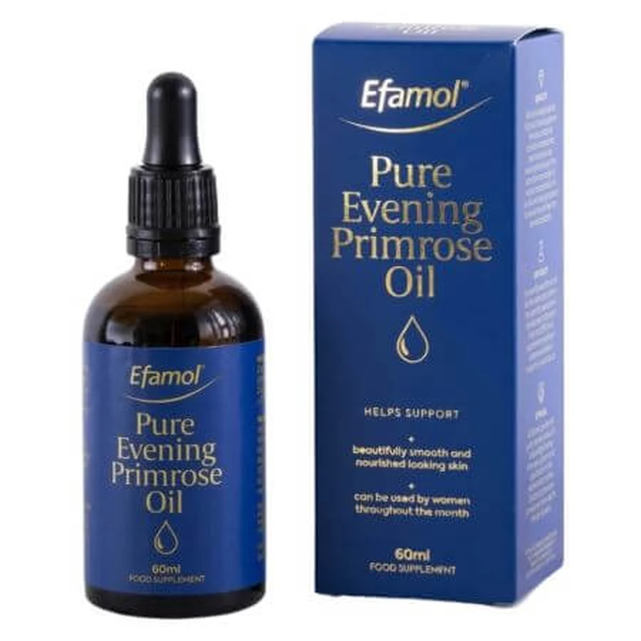 Olio di enotera puro in gocce, 904 mg, 60 ml, Efamol