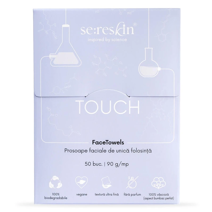 Toallitas desechables Touch Face, 50 unidades, Se:Reskin