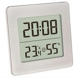 Digitales Thermometer und Hygrometer mit Uhr und Alarm, 30.5038.54, TFA