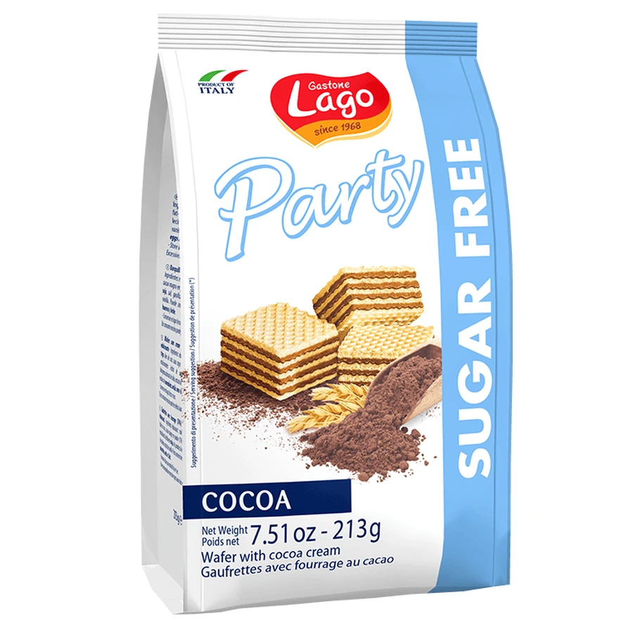 Wafel bez cukru z kremem kakaowym, 213 g, Lago: ceny i cechy