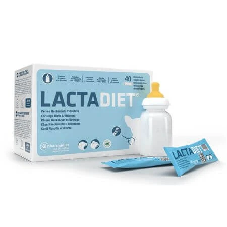 Milchaustauscher mit Omega 3 für Hunde, Kaninchen und Nagetiere Lactadiet Birth & Weaning, 40x7,5 g, Pharmadiet Veterinaria