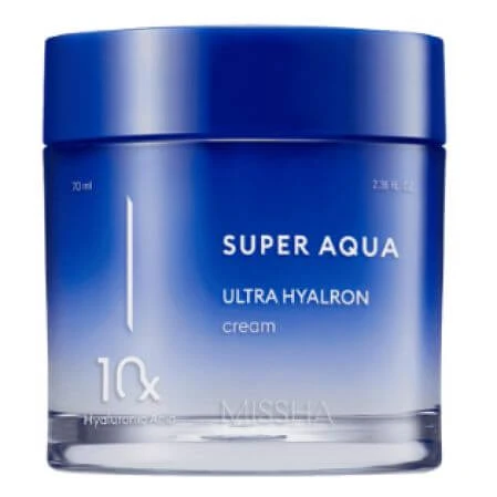Feuchtigkeitsspendende Gesichtscreme mit Hyaluronsäure Super Aqua, 70 ml, Missha