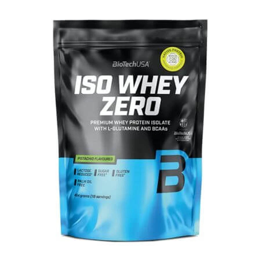 Molkenproteinisolat mit Pistaziengeschmack Iso Whey Zero, 454 g, BioTechUSA
