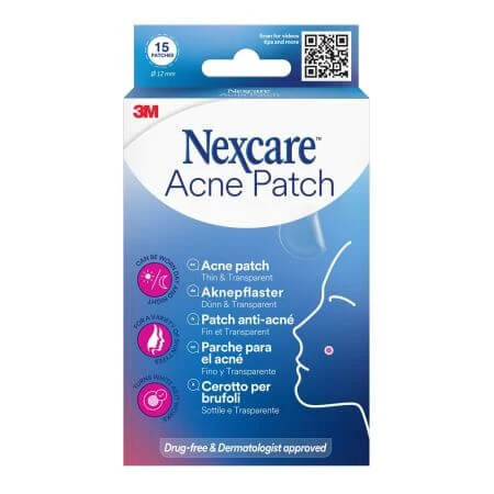 Nexcare hydrokolloidale Pflaster für Akne, 15 Stück, 3M