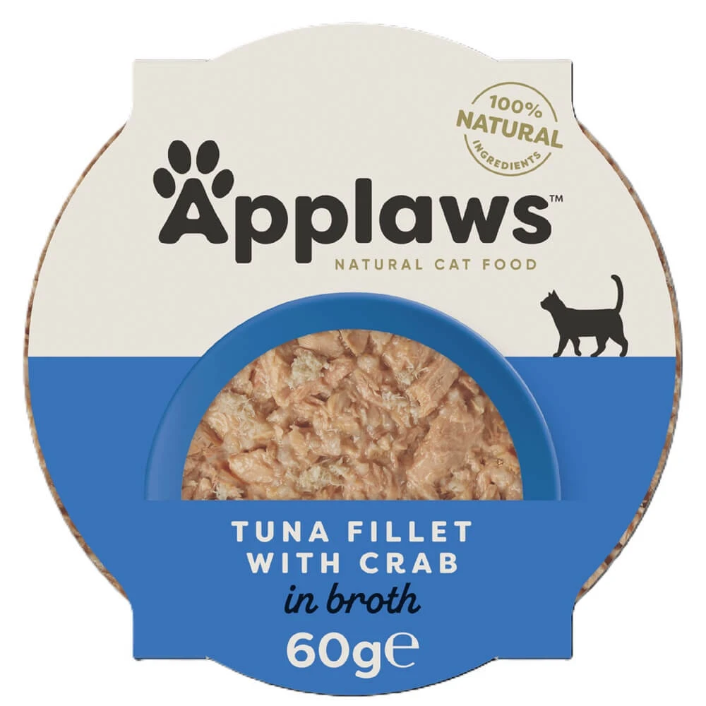 Katzennassfutter mit Thunfisch und Krabbenfilets, 60 g, Applaws