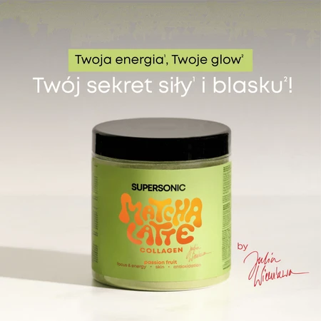 Supersonic Matcha Latte Collagen, Maracuja-Geschmack, 280 g