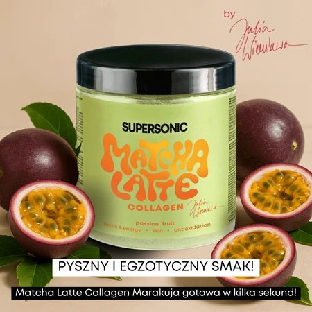 Supersonic Matcha Latte Collagen, Maracuja-Geschmack, 280 g
