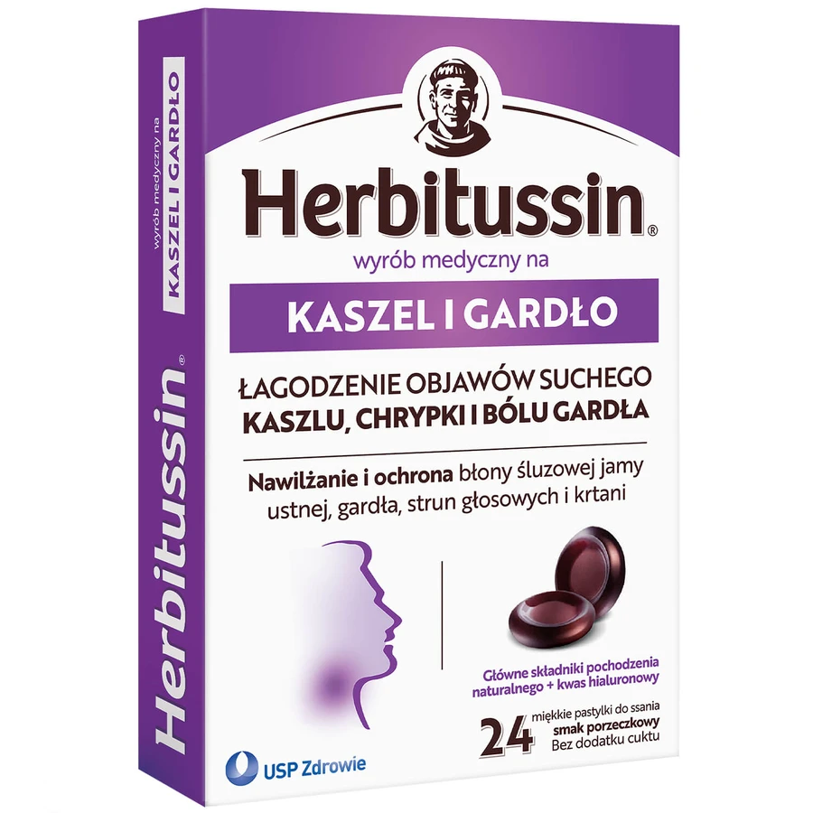 Herbitussin Hoest en Keel, bessensmaak, 24 zuigtabletten