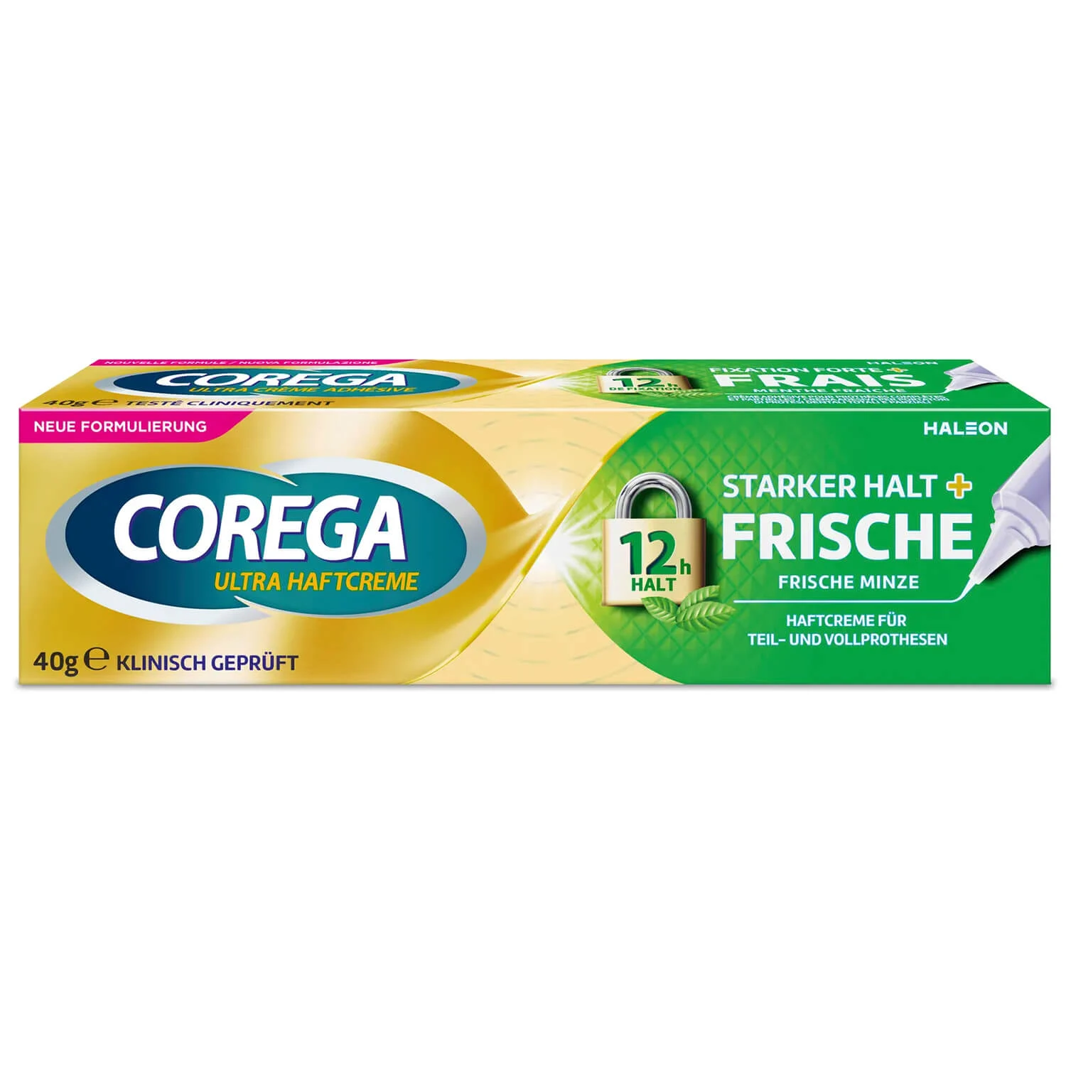 Corega, Prothesenfixiercreme, frische Minze, 40 g